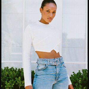 NWT Sabo Skirt Azores Top, White, XS